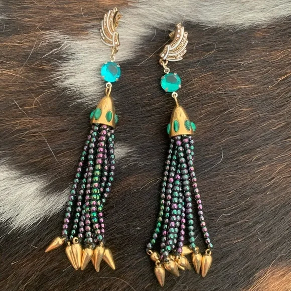 Lulu Frost Swift Nomadic Tassel Drop Earrings - Picture 1 of 3